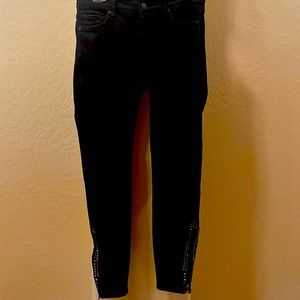 Seven for all mankind low rise studded ankle cut with zipper